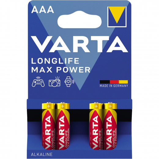 Varta Batterie Max Tech 04703101404 AAA Micro LR03 1,5V 4 St./Pack., - VAR04703