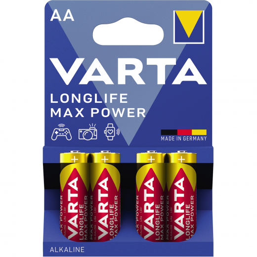 Varta Batterie Max Tech 4706101404 AA Mignon LR6 1,5V 4 St./Pack., - VAR04706