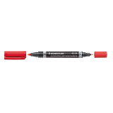 STAEDTLER Permanentmarker Lumocolor duo 348-2 0,6mm/1,5mm rot,