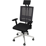 NowyStyl Bürodrehstuhl Net Motion Armlehne Kopfstütze alu/sw,