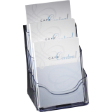 SIGEL Tischprospekthalter LH132 für DIN A5 3Fächer Acryl glasklar,