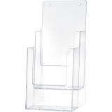 helit Prospekthalter H2351502 1/3 DIN A4 2Fächer PS glasklar,