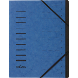 PAGNA Ordnungsmappe 40059-02 DIN A4 12Fächer Pressspankarton blau,