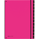 PAGNA Pultordner Trend 24129-34 12Fächer 3Schaulöcher dunkelrosa,