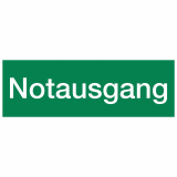 Hinweisschild Notausgang langnachleuchtend sk 297x105mm PVC,