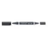 STAEDTLER Permanentmarker Lumocolor duo 348-9 0,6mm/1,5mm schwarz,
