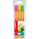 STABILO Fineliner point 88 88/6-1 0,4mm neonfarbig sortiert 6 St.,***