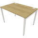 NowyStyl Büroschreibtisch manuell 120x80cm ws/natural hickory,***