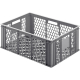 ALUTEC Kunststoffbehälter 05065 vergittert 400x600x250mm 49l grau,***