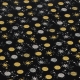 SIGEL Geschenkpapier Stardust GP117 70cmx5m 80g schwarz/gold/silber,***