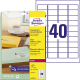 Avery Zweckform Adressetikett L4770-25 transparent 1000 St./Pack., - ZWEL477025