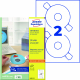 Avery Zweckform CD/DVD-Etikett L6015-25 matt weiß 50 St./Pack.,***