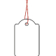 HERMA Hängeetikett 6915 25x38mm roter Faden weiß 1.000 St./Pack.,***