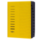 PAGNA Ordnungsmappe 24122-05 DIN A4 12Fächer A-Z/1-12 gelb,***