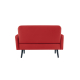 Paperflow Sofa LISBOA LC2PC.01.18 2Sitzer Kunstleder sw/rt,***