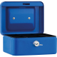 Geldkassette 15,2x8x11,5cm 5Fächer blau,***