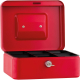 Geldkassette 20x9x16cm 6Fächer rot,***