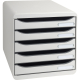 Exacompta Schubladenbox BIG-BOX PLUS 309740D 5Schübe lichtgrau,***