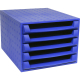 Exacompta Schubladenbox Forever 221101D A4+ 5Schübe offen kobaltbl.,***