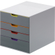 DURABLE Schubladenbox VARICOLOR 4 760427 4Schubfächer grau/farbig,***