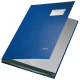 Leitz Unterschriftsmappe 57010035 DIN A4 10 Fächer Graupappe blau,***
