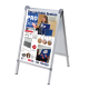 Franken Kundenstopper Design BS1309 für A1 65,2x110x76cm silber,***