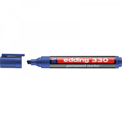 edding Permanentmarker 330 4-330003 1-5mm Keilspitze blau,