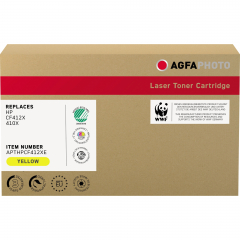 AgfaPhoto Toner APTHPCF412XE wie HP CF412X 410X gelb,