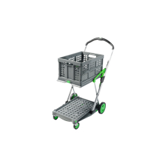 Klapptrolley Kunststoff/Aluminium grau/grün,