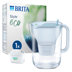 BRITA Wasserfilter Style eco 086213 2,4l inkl. MX PRO gletscherblau,