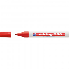 edding Lackmarker 750 4-750002 2-4mm Rundspitze permanent rot,