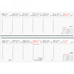 ZETTLER Tischquerkalender 146-0700 1W/1S,