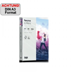 inapa tecno Kopierpapier colors 2100011426 A3 80g grau 500Bl./Pack.,