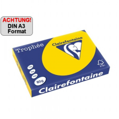 Clairefontaine Kopierpapier 1255C A3 80g goldgelb 500Bl,