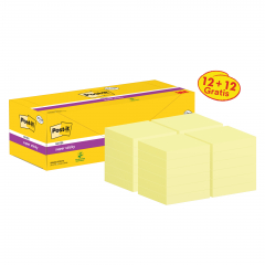 Post-it Haftnotiz Super Sticky 654SSCYP12+12 76x76mm 12x90Bl,