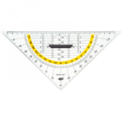 WEDO Geometriedreieck 527 mit Griff 250mm transparent,