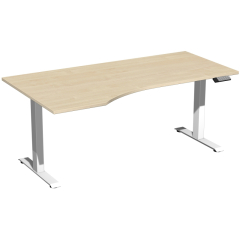 Geramöbel Tisch Elevate Basic li 1800x1000x730-1230mm ws/ah,