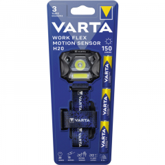 Varta Stirnlampe Work Flex Motion Sensor H20 18648101421 150lm,