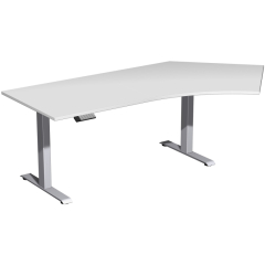 Geramöbel Tisch Elevate Plus 135 re 2166x1130x630-1280mm si/lgr,