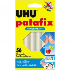 UHU Klebepad patafix 48815 12x12mm transparent 56 St./Pack.,