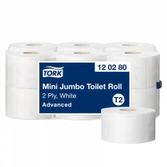 Tork Toilettenpapier Mini Jumbo System 120280 170m ws 12 St./Pack.,