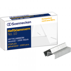 Soennecken Heftklammern 3495 Nr.10 verzinkt 1.000 St./Pack.,