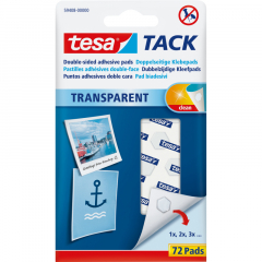 tesa Klebepad Tack 59408-00000 10x10mm transparent 72 St./Pack.,