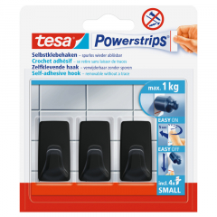 tesa Haken Powerstrips Small 58278-00000 sw 3St,