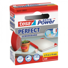 tesa Gewebeband Extra Power Perfect 56341-00031 19mmx2,75m rot,