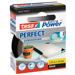 tesa Gewebeband Extra Power Perfect 56341-00027 19mmx2,75m schwarz,