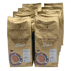 TEMPELMANN Kaffee Nomos Caffé Crema 120247 ganze Bohne 8x1.000g,