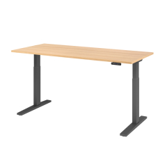 Hammerbacher Schreibt. VXMKA19/E/G el.180x80cm graphit/eiche,