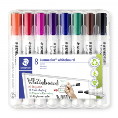 STAEDTLER Whiteboardmarker Lumocolor 351 WP8 2mm sort. 8St.,