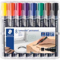 STAEDTLER Permanentmaker Lumocolor 350 WP8 2-5mm sortiert 8 St./Pack.,